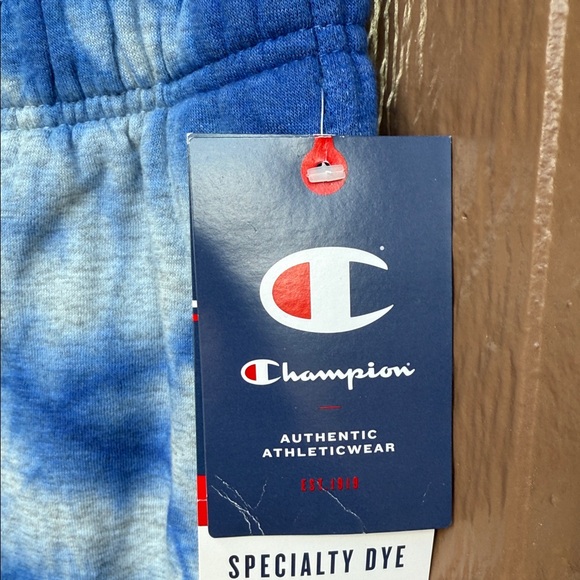 Champion Men's Blue and White Tie-Dye Athletic Shorts - Picture 2 of 5